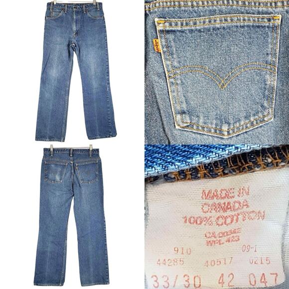 Vtg 90s Levis 517 Blue Jeans Mens Size 32x29 Orange Tab Straight Leg - Picture 1 of 10